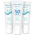 BERGMAN KELLY Travel Size Body Wash (1 fl oz 50 PK White Tea) Delight Your Guests with a Revitalizing and Refreshing Hotel Body Wash Quality Mini and Small Size Guest Hotel Toiletries in Bulk