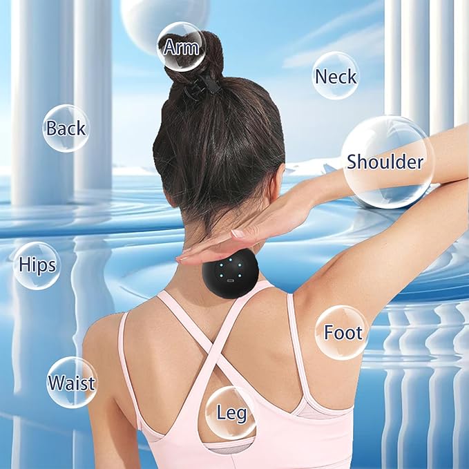 Vibrating Massage Ball with 5-Speed Mode for Muscle Recovery Myofascial Release - Deep Tissue Massage Ball for Trigger Point Massage - Mobility Ball Back &amp Hip Flexor Release Tool