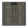 Gothic Wallpaper Skull Bathroom Scale Automatic Power On/Off Body Scales LCD Backlight Display Square Digital Scale Rounded Corners Bathroom Scales for Home Bedrooms