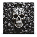 Black and White Skulls Scale for Body Weight High Precision Digital Weight Scales with LCD Display Anti-Slip Sturdy Slim Tempered Glass Bathroom Scale for Home Use