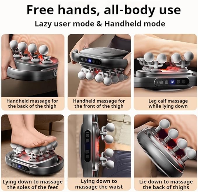 16-Head Massage Gun Set Deep Tissue Percussion Muscle Massager with 20 Speeds &amp 9 Modes Quiet Massage Gun for Back Neck Shoulders Legs Foot Full Body Pain Relief &amp Relaxation