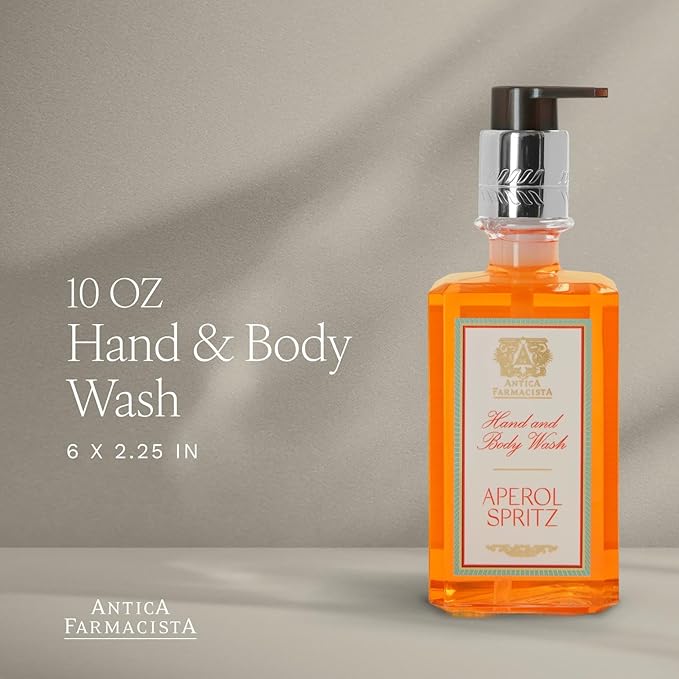 Antica Farmacista Hand &amp Body Wash - Luxury Nourishing Body Wash - Hydrating Hand Cleansing Wash - Bath &amp Body Gift - Aperol Spritz 10 fl oz