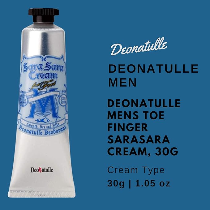Deonatulle Mens Toe Finger Sarasara Cream 30g Unscented Body Deodorant