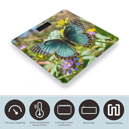 Charming Butterfly Scale for Body Weight Smart Scales Digital Bathroom Scale High Precision Weighing Scales with Large Display Weighing Machine for People