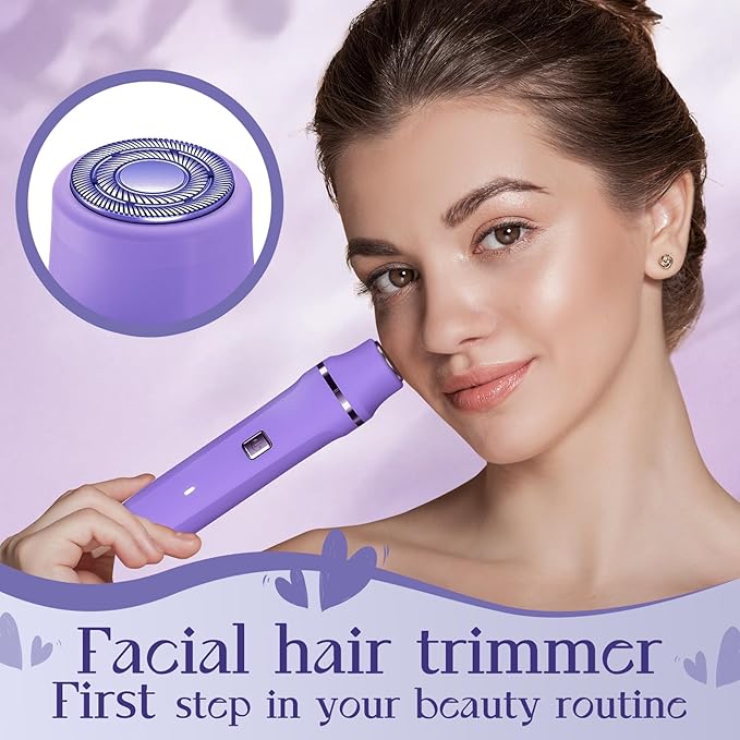 Electric Razors for Women - IPX7 Waterproof Pubic Hair Remover for Shower &amp Travel 3-in-1 Bikini Trimmer with Body/Round/Curved Heads Hypoallergenic Foil &amp Ceramic Blades Self-Care Gifts fo