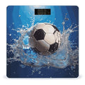 Soccer Ball Water Scale with LCD Easy-to-Read Anti-Slip Weight Digital Bathroom Scale Precision Weighing Scales Sturdy Tempered Glass Body Weight Scales for Daily Use