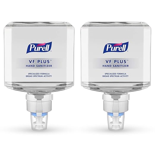 PURELL VF PLUS Hand Sanitizer Gel Fragrance Free 1200 mL Refill for PURELL ES8 Automatic Hand Sanitizer Dispenser (Pack of 2) – 7099-02