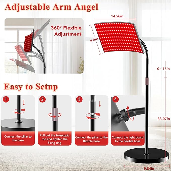Red Light Therapy for Body Face Infrared Light Therapy for Body with 660nm &amp 850nm Near Infrared LED Red Light Therapy Large Panel at Home Valentines Gift for Women Wife Mom Sister Girlfriend