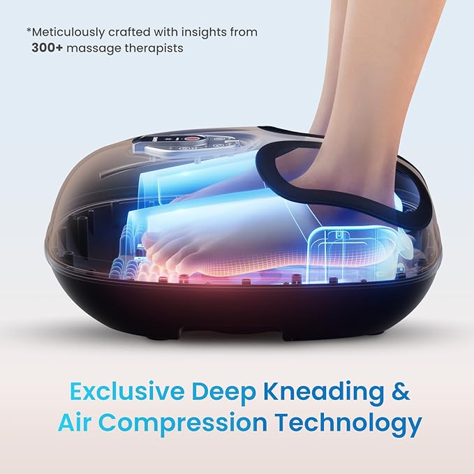 RENPHO Foot Massager Machine with Heat [2026 Upgraded] Shiatsu Foot Massager for Plantar Fasciitis Birthday Gifts for Women Men Cordless Control Best Gifts for Women/Mom/Wife Brown