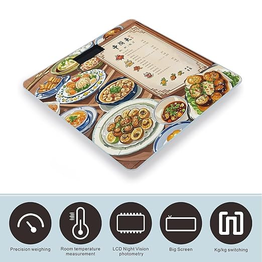 Chinese Specialties Scale for Body Weight Highly Accurate Digital Bathroom Body Scale Digital Bathroom Scales for People Anti-Slip Large LCD Display Smart Scales