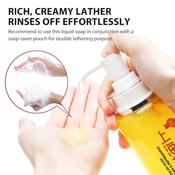 Bee &amp Flower Sulfur Soap Liquid Shampoo &amp Body Wash - Daily Head to Toe Skin Care Product for Men and Women - 16.8 Fl Oz - Pack of 2