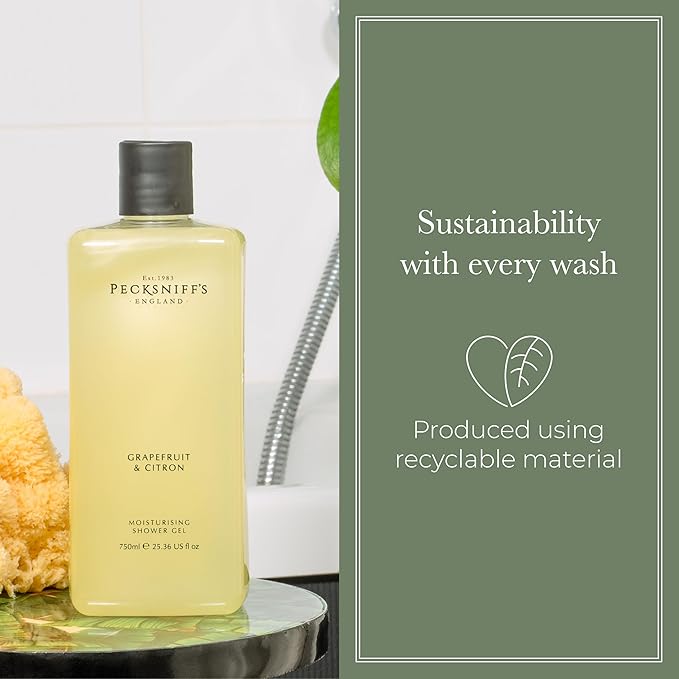 Pecksniff's Grapefruit &amp Citron Moisturizing Shower Gel | 750ml / 25.36 Fl Oz