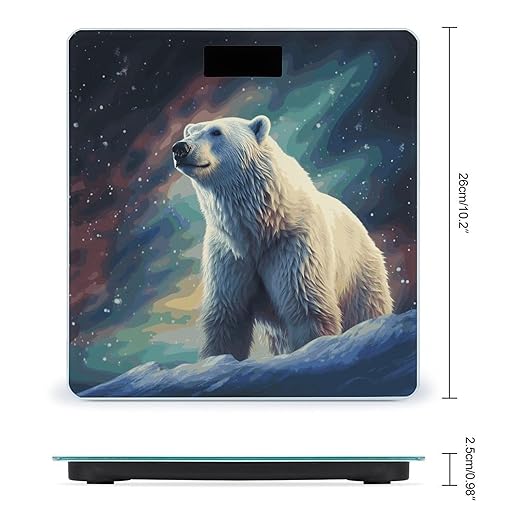 Digital Bathroom Scale for Body Weight Scale with Bright LCD Display High Accuracy Step-On Technology Auto On/Off Polar Bear Digital Scales 400 Lbs /180kg