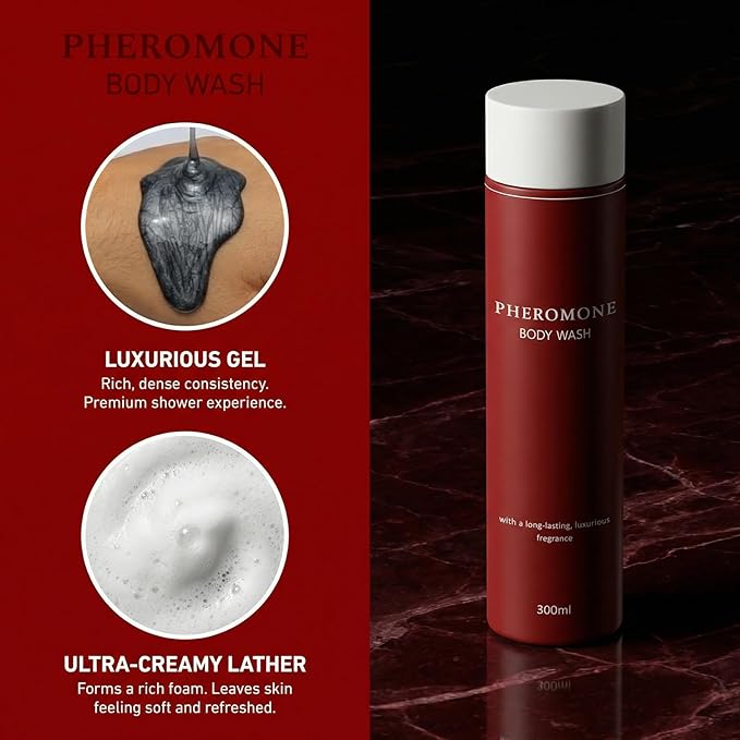 Fragrances Pheromone Body Wash for Men with Long Lasting Luxury Fragrance Infused with Pheromones for Attraction &amp Confidence Moisturizing &amp Refreshing (1)