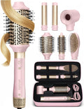ELLA BELLA® 6 in 1 Professional Hot Air Styler • Powerful Hair Dryer &amp Straightener Set • Styling Without Heat Damage • Fast Drying Curling Volumizing Straightening • Includes Protective Travel Ca