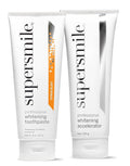 Supersmile Fluoride-Free Whitening System – 8 oz Professional Grade Whitening Toothpaste &amp Accelerator – Whitens up to 6 Shades &amp Strengthens Enamel