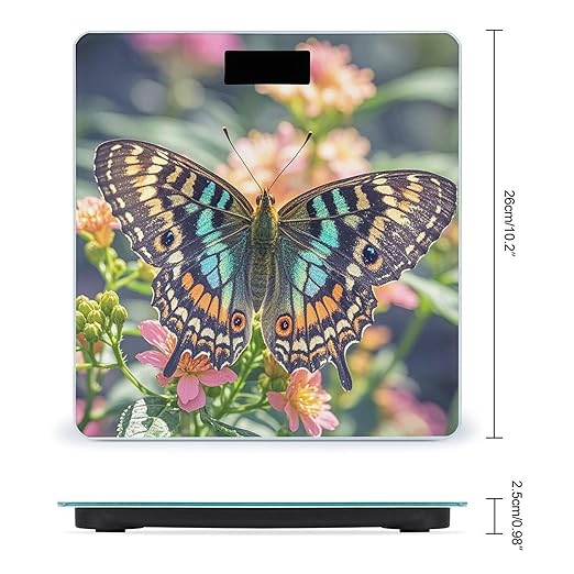 Butterfly Scale for Body Weight Highly Accurate Digital Bathroom Body Scale Digital Bathroom Scales for People Anti-Slip Large LCD Display Smart Scales