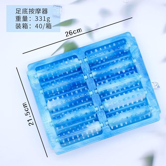 塑料五排滚轮足底按摩器足浴脚底滚动防滑脚底按摩器 HomeOffice Body Electric Massagers
