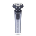 Brookstone - 3 Head Rotary Shaver Precision Shave Cutting-Edge Design Professional Quality (Black/Grey)