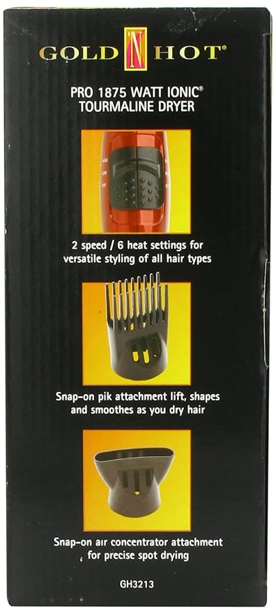 Gold 'N Hot 1875-Watt Professional Ionic Tourmaline Dryer