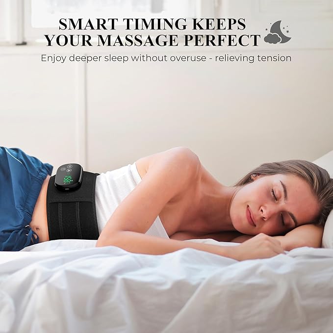 Heating Pad with Massager for Back Comfort Cordless Lower Back Massager with 6 Heat Levels Portable Vibrating Heated Belt for Lumbar/Abdominal- Gifts for Women Men Mom &amp Dad