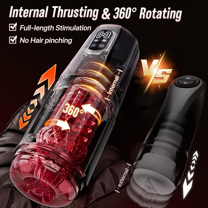 2026 New Edition Male Masterburbatar Hands Free Heating 7 Thrusting Rotating Male Mastusbafor Blowjobob Machine for Man Automatic Tight Sleeve Underwear SEF588