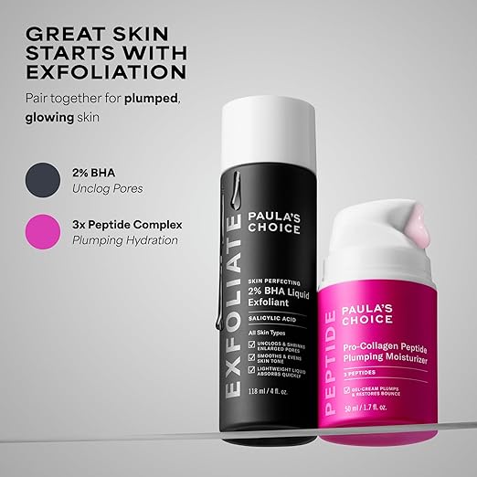 Paula's Choice Pro-Collagen Peptide Plumping Face Moisturizer Daily Gel Face Cream for Deep Lightweight Hydration Wrinkles &amp Loss of Firmness Fragrance-Free 1.7 Fl Oz