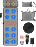 Full Body Massage Mat with HeatElectric Massage Pad with Shiatsu Neck Back Massage PillowMassage Mattress Chair Pad W/ 10 Vibration Motors 3 Heating Levels for NeckBack&ampFull Body Pain Relief