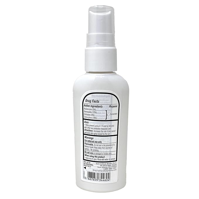 Bath &amp Body Works Waikiki Beach Coconut SPF 50 Sunscreen Spray 2 Pack Travel Size with a Natural Oats Sample Soap