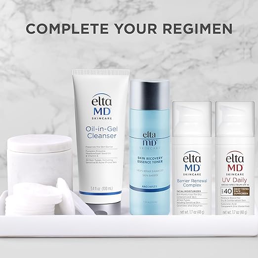 EltaMD UV Daily Face Sunscreen with Transparent Zinc Oxide and Hyaluronic Acid Moisturizes and Protects Great for Dry Combination and Normal Skin
