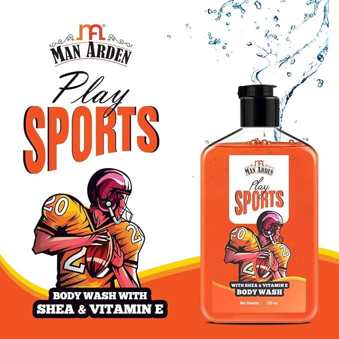 G-Man Arden Play Sports Luxury Body Wash Infused With Shea Butter &amp Vitamin E 250ml