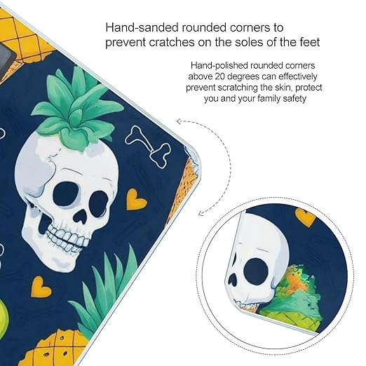 Smart Scale for Body Weight Digital Bathroom Weighing Scale Energy Saving Scale Summer Skull Pineapple Ice Cream Avocado Print