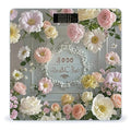 Shabby Chic Flowers Scale for Body Weight Digital Bathroom Scale Toughened Glass High Precision Scales for Body Weight with Large LCD Backlight Display Weight Scales