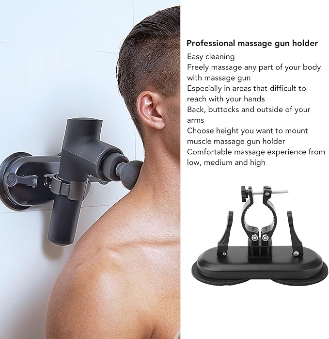 Massage Gun Holder Wall MountWall Suction Cup Massage Gun Holder Hands Massage Gun Mount for Neck Waist Back Self Massage Self Massage Gun Holder