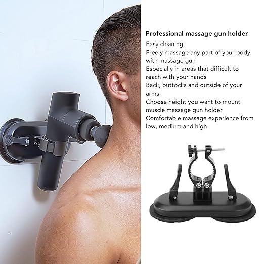 gernie Massage Gun Holder Professional Massage Gun Mount Massage Gun Holder for Back Suction Cup Self Massage Gun Holder with Adjustable Height for Most