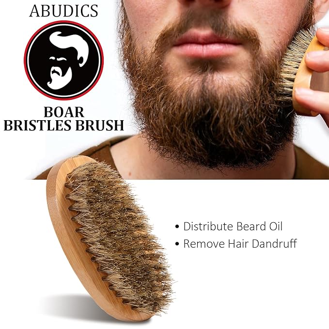 Valentines Gifts for Him Beard Kit for Men Beard Growth and Grooming Kit w/Beard Oil Beard Balm Beard Brush Beard Comb Beard Scissors Christmas Birthday Gifts for Men Husband Grandpa Boyfriend Son