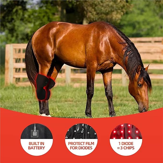 Red Light Therapy for Horses LED Red Light Therapy Device 660nm/850nm Adjustable Mode Red Light Therapy Mat for Horse Wounds and Joint Pain Relief.(4PCS)