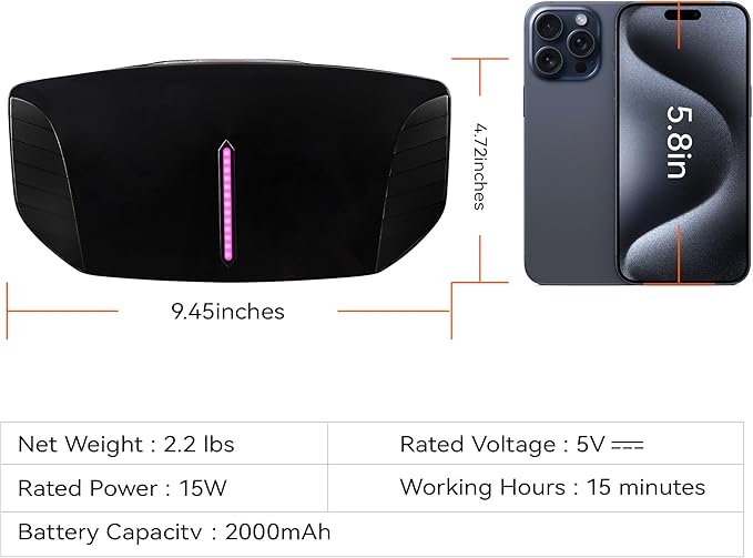 Dual Kneading Disc Abdominal Massager with Heat - Stomach Massager for Digestion Belly Cellulite Machine for Flattening Belly &amp Muscle Relief Relieves Discomfort Caused by Period Cramps Gas (bl