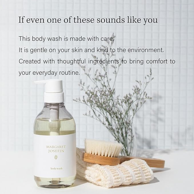 MARGARET JOSEFIN Japanese Body Wash – Paraben Free Gentle Cleanser for Sensitive Skin Green Tea Scent | 16.9 fl oz (500mL)