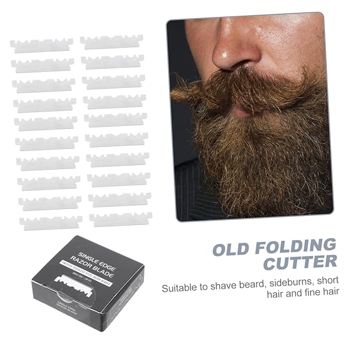 400pcs Stainless Steel Single Edge for Men Old Fashioned Safety Cutter for Smooth Shaving and Grooming Needs