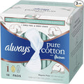 Always Pure Cotton with Flexfoam Pads Size 1 Regular Absorbency (42 Count)