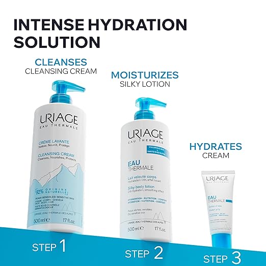 Uriage Daily Moisturizing Cleansing Cream With Shea Butter 2-In-1 Body Wash: Cleanses &amp Nourishes Fresh &amp Cocooning Perfume Face Body &amp Hair Soap-Free Physiological Ph