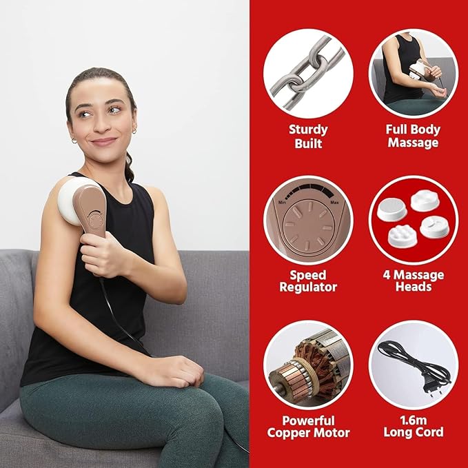 Powerful Handheld Electric Manipol Massager| Massager for Pain Relief | Massage at Home