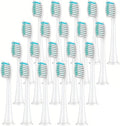 Electric Toothbrush Head Replaceable Sonic Electric Suitable for Philips Sonicare's Brush(White 20pcs)
