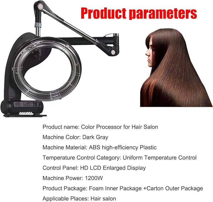 3 in 1 Orbiting Hair Dryer Professional Hair Dryer Speeds Up Drying Time Multi Functional Hair Styling Coloring Perm 360 ° Rotating Liftable Hair SalonWall-Mounted