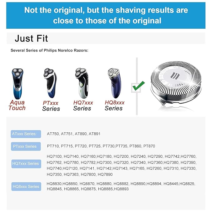 HQ8 Replacement Heads for Philips Norelco Shavers HQ8 Heads New Upgraded9-Pack
