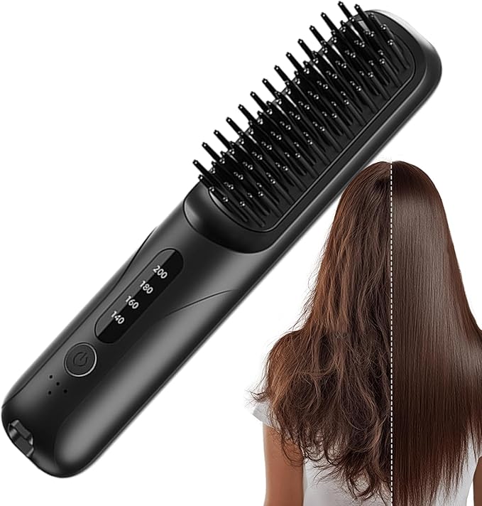 Portable Hair Straightener | Portable Hair Straightening Curling Styling Tool - Travel Straightener Brushfor Home Apartment Salon Travel Business Trips Women Men