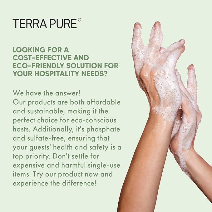 Terra Pure Hotel Hand &amp Body Wash Soap | Four Gallons | Designed to Refill Soap Dispensers (Set of 4)