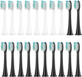 15/20Pcs Replacement Brush Heads Compatible for HX3/HX6/HX9 Series Electric Toothbrush HX6064(8 White 12 Black)