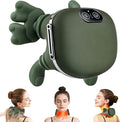 Neck and Shoulder Massager with Heat Bionic Hand Kneading Deep Tissue Massager for Neck Shoulders &amp Back Pain Relief Wireless Rechargeable Hands-Free Massage Device (Green)